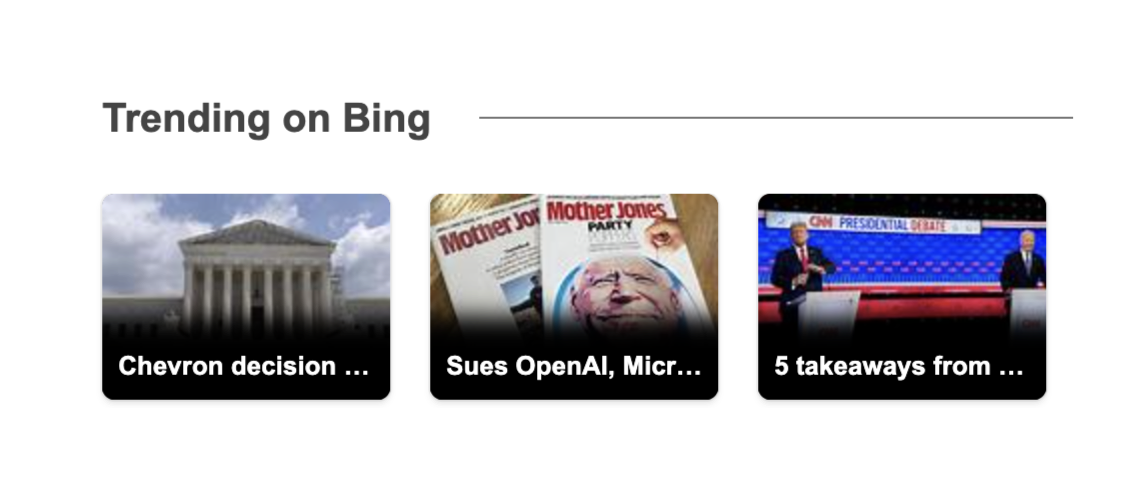 Bing News API Documentation