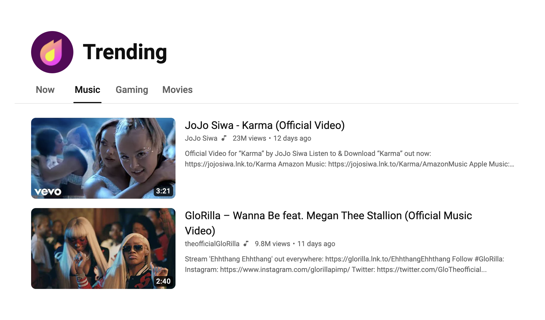 Trending Videos