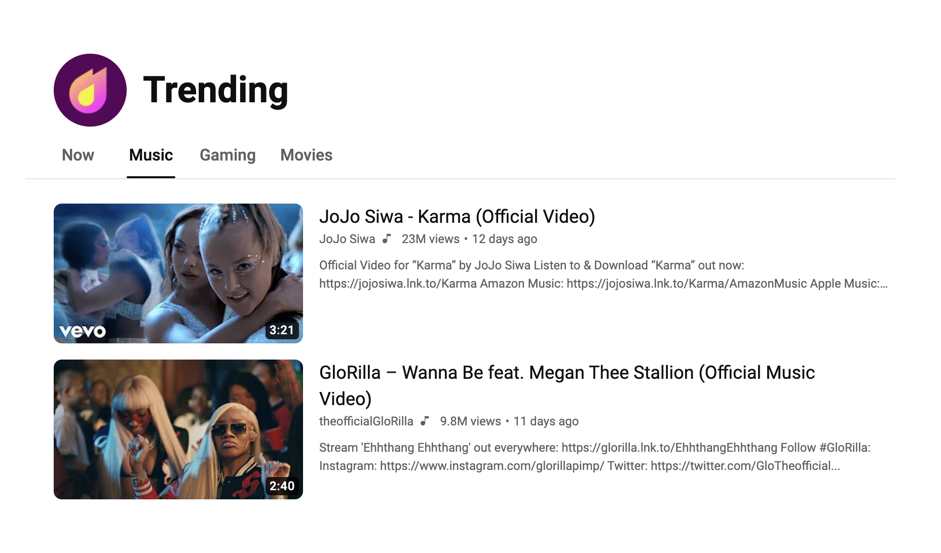 Trending Videos