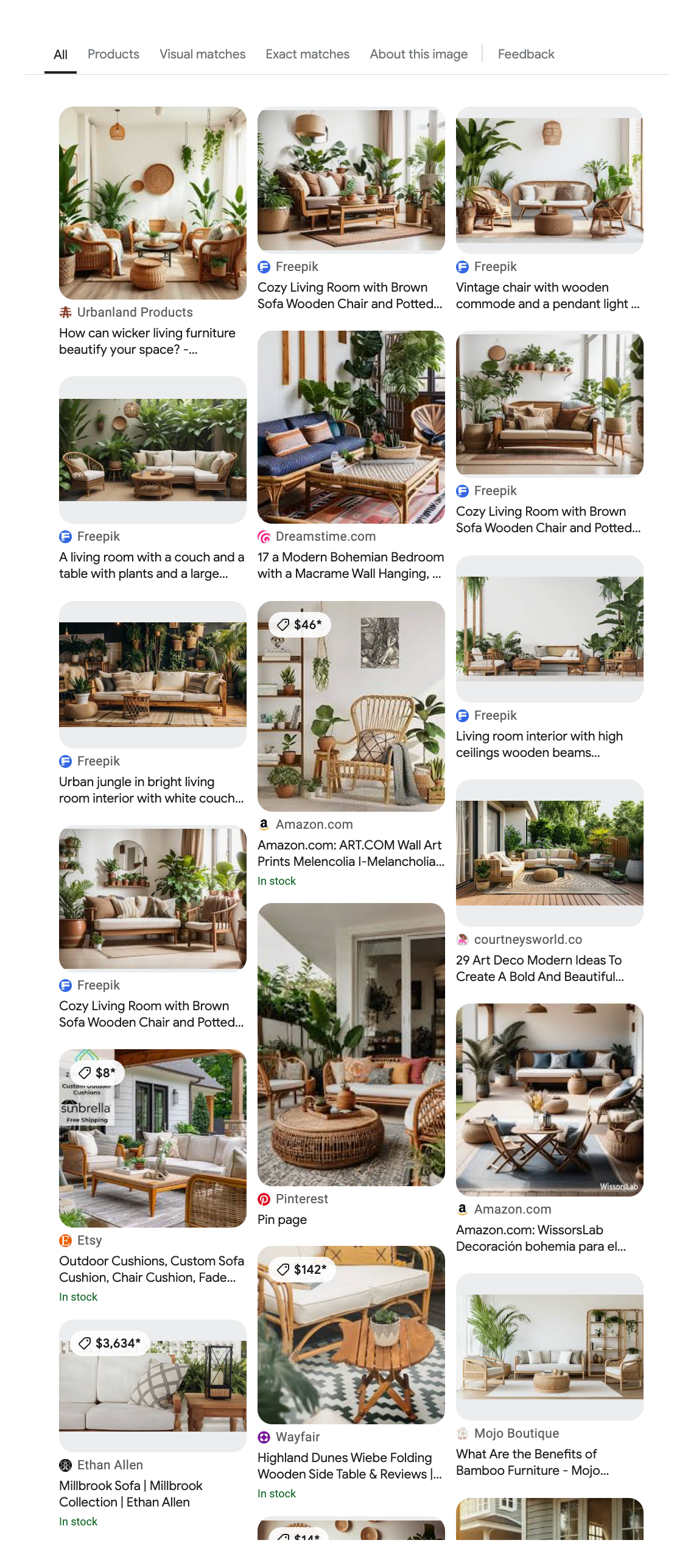 Google Lens Search Results