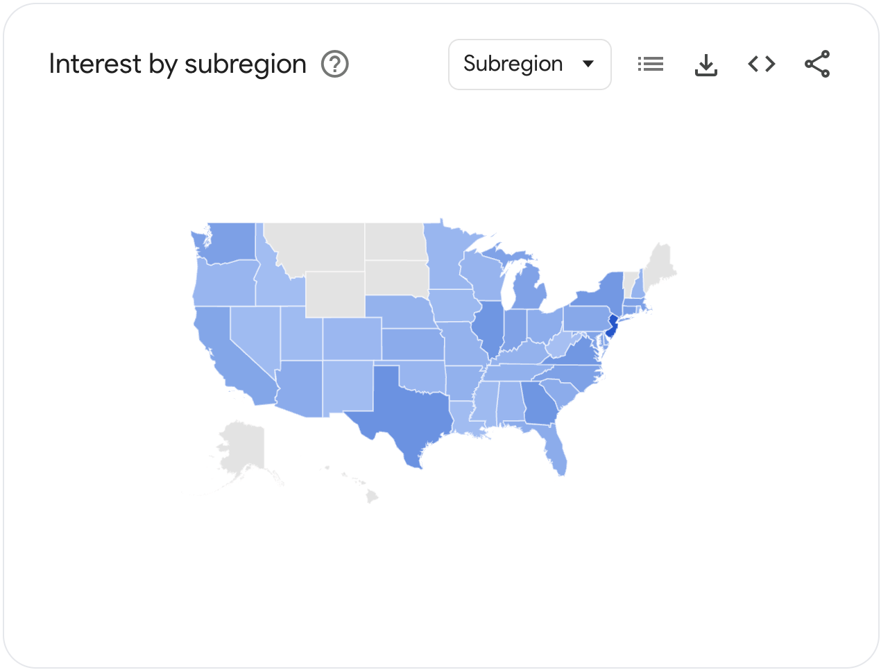 Google Trends Geo Map API